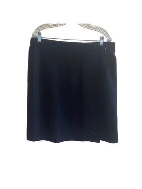 NWOT Simply Be Capsule Wardrobe Pencil Skirt Black Wrap Style Size 12
